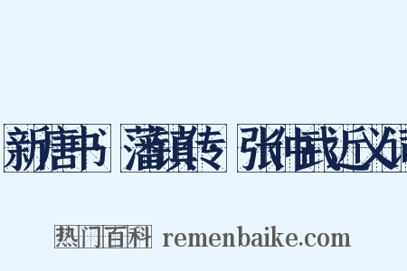 新唐书·藩镇传·张仲武近义词是什么意思的图片